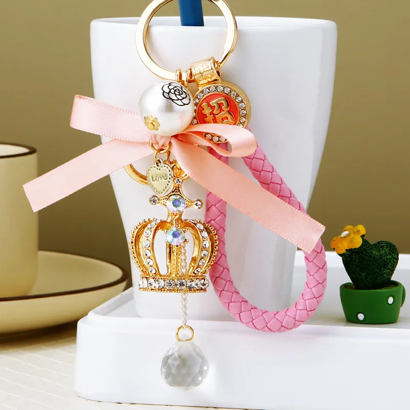 Xuancai Bling Strass Croce Portachiavi Per Le Donne Cristallo Bless Portachiavi Auto Borsa Charm Ciondolo Portachiavi Gioielli