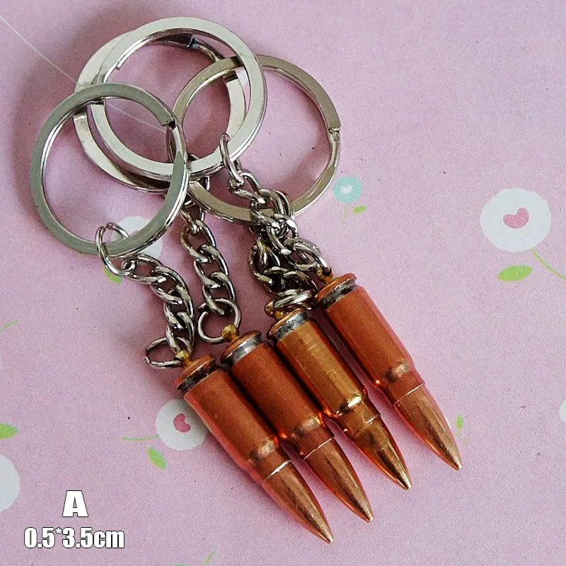 Bullet-shaped Metal Keychain for Car Keys with Stainless Steel ...