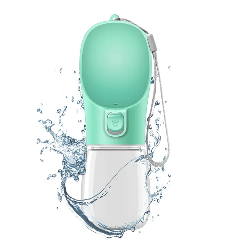 DHgate Portable Leakproof Pet Water Bottle with Integrated Food Container for Outdoor Walks Pet Supplies
