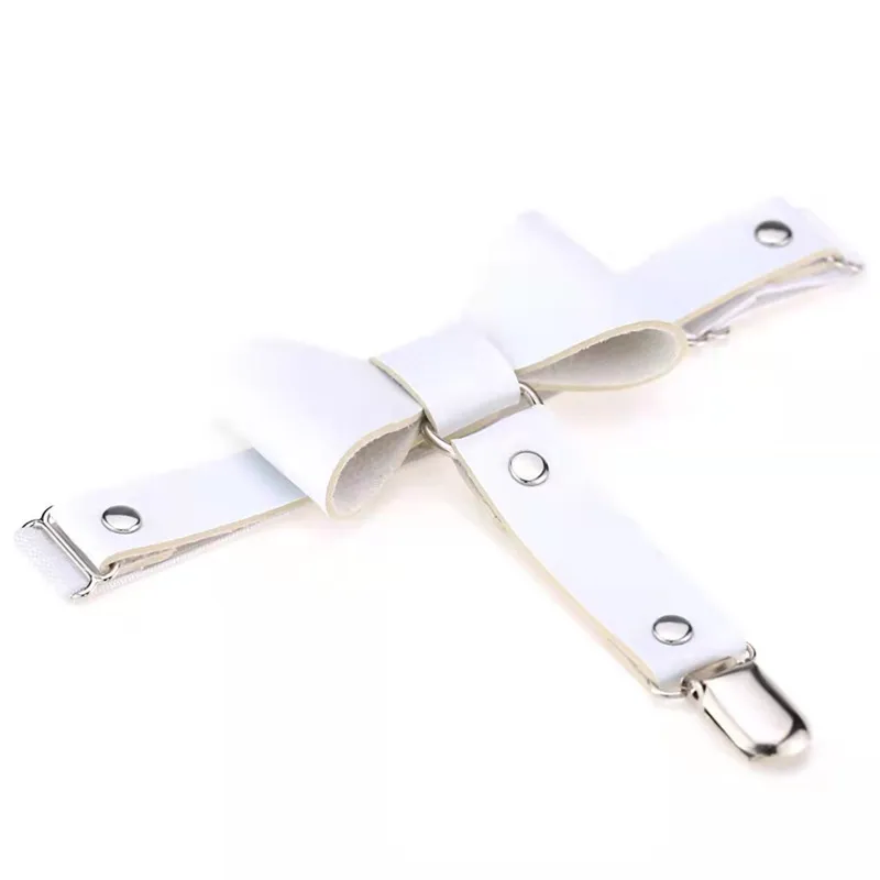 European & American Punk Rock Leather Garter Belt with Anti-Off socks Clip for Hip Dance Nightclub