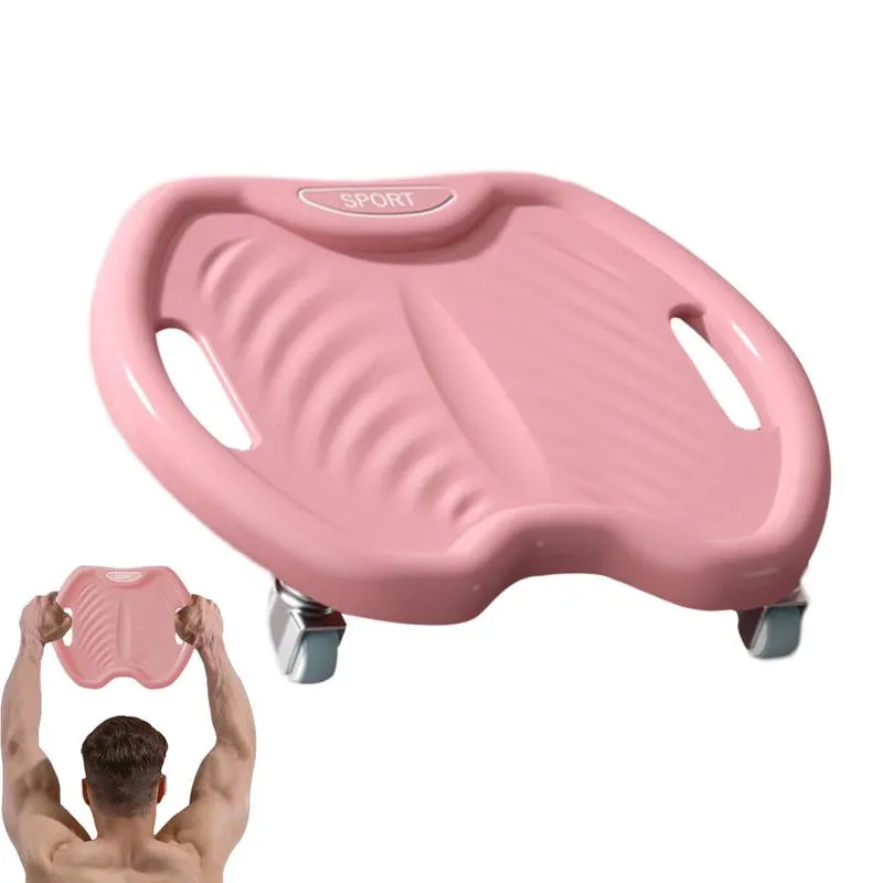 Ab Roller Ab Wheel Exerciser with Four Mute Wheels Curved Groove Handle 360 Degree Scroll Wheel Abs Roller for Core Training Gym Sports and Home