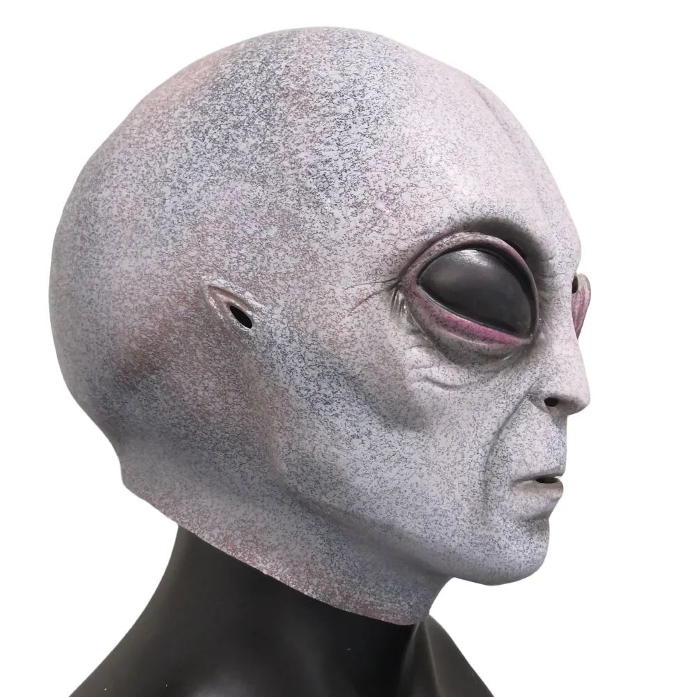 2024 New UFO Props Alien Helmet Mask Latex Headgear Halloween Cosplay ...