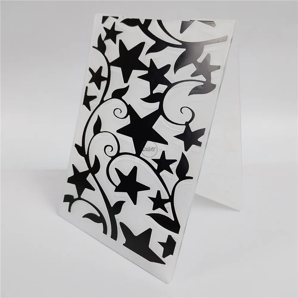 3D Embossing Folders: Plastic Stencils for Creative Crafting & Card ...