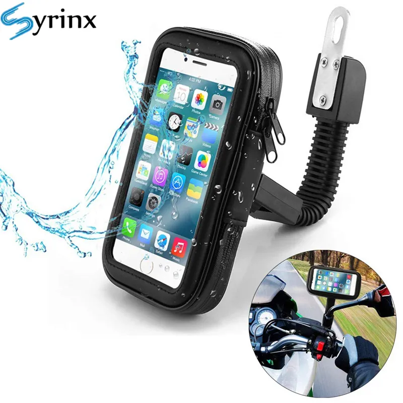 Motorcycle Phone Holder: Waterproof Rearview Mirror Phone Mount