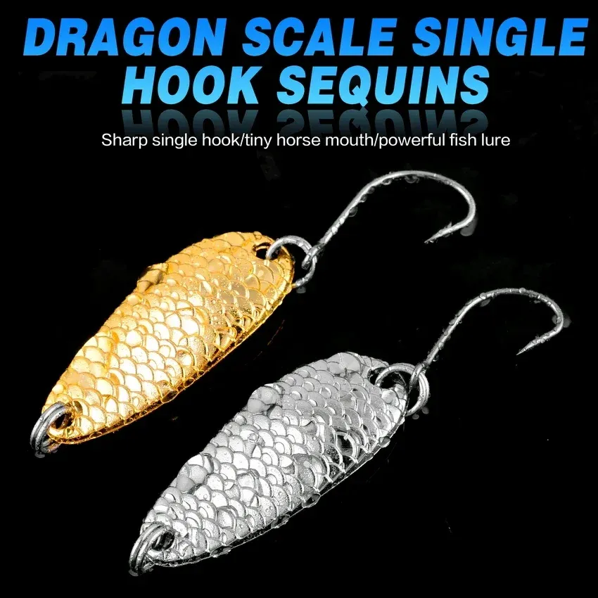 Aorace S Line Spoon Copper Metal Fishing Lures 2.5g-5g for Trout Pike ...