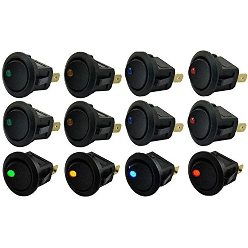 3 Pin Illuminated Rocker Switches 12V 20A, LED... From Ddmyaug, $10.83 ...