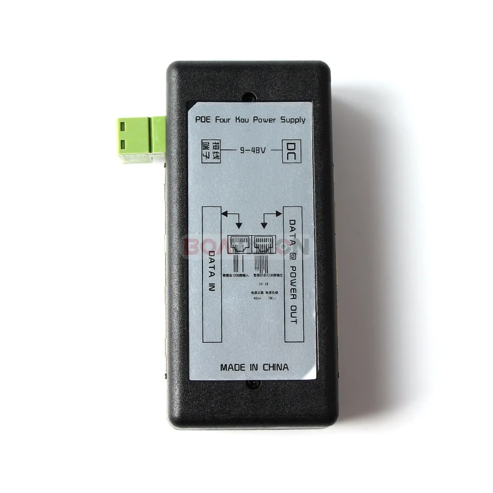 CCTV 4CH/8CH PoE Injector Box, DC 12V-48V, 10/100Mbps PoE Camera Power ...