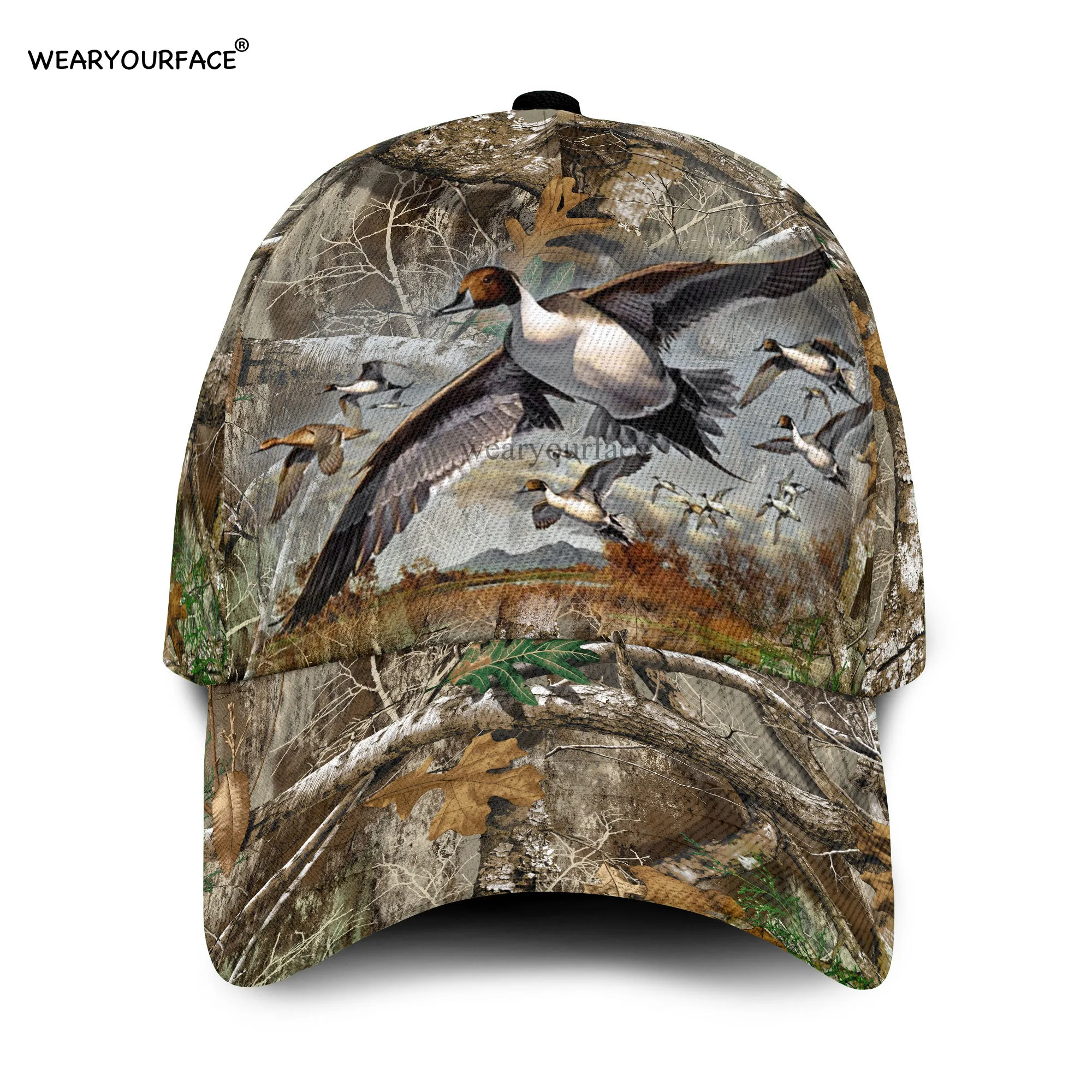 Deer Hunting Wildlife Dog 3D All Over Printed Snapback Hat for Men