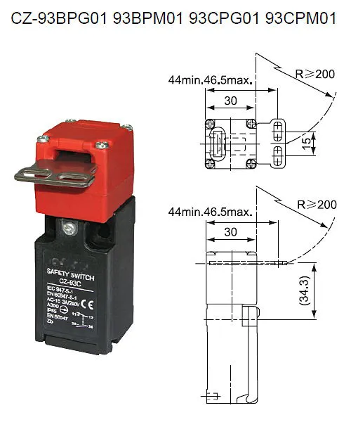 Safety Door Locks Micro Limit Switch With Key 2NC From Ddmyaug