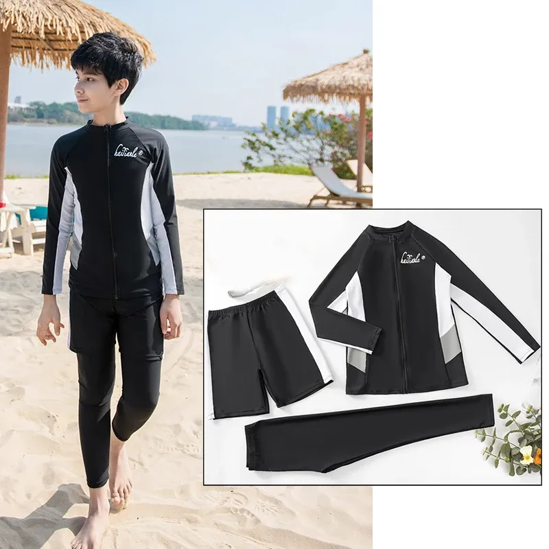 Rash Guard Swimsuit Set For Boys And Girls Long Sleeve Sunsuit Bathing Suit Dive Skin 2mm Shorty Wetsuit And Tracksuit For Kids And Youth From Homepro12 38.24 DHgate.Com