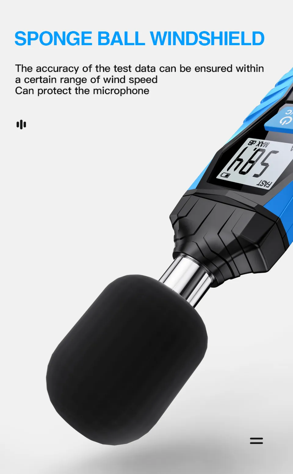 Digital Sound Noise Level Meter Handheld, 30 130dB Portable Audio ...