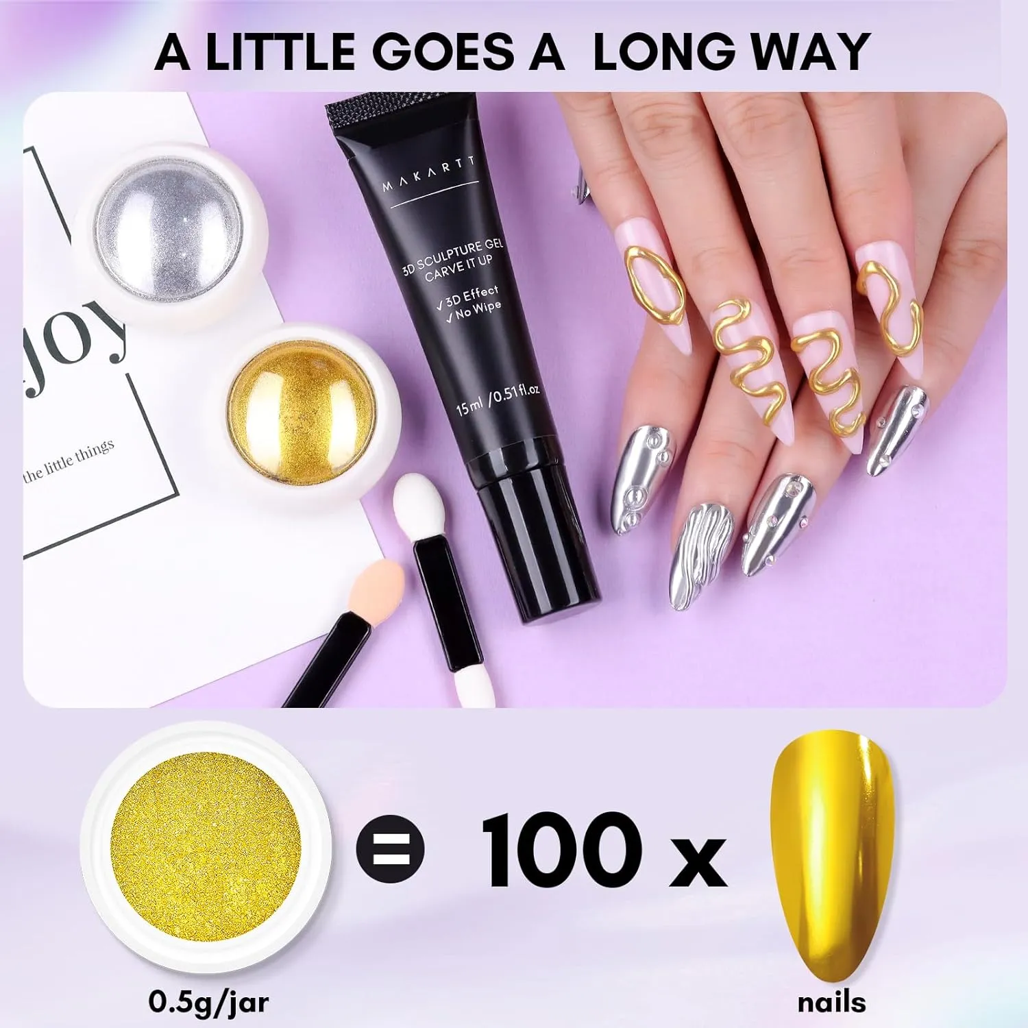 Gel Pour Ongles 3D Et Colle à Strass - 2 Pièces De 15g, Transparent, Neuf