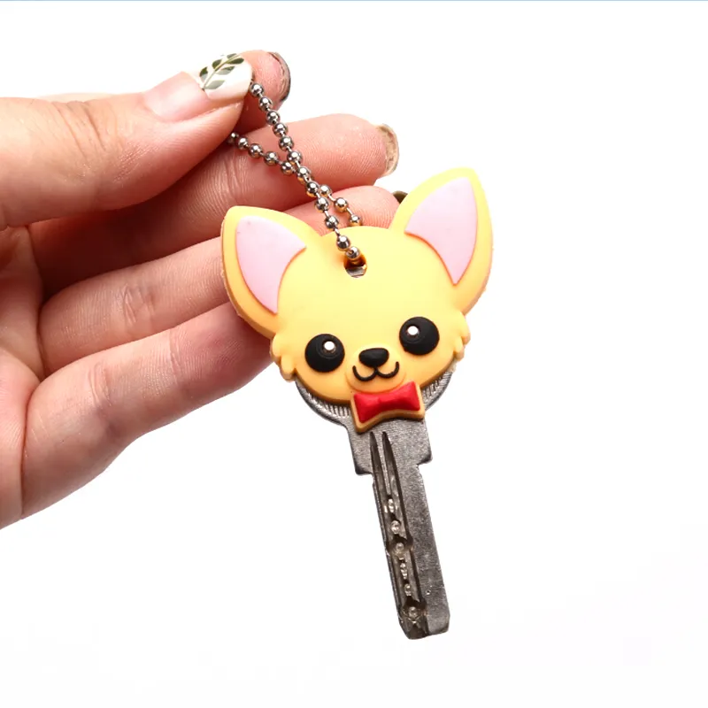 DHgate.com:Silicone Keyring Cover: Cute Animal Shell Cap