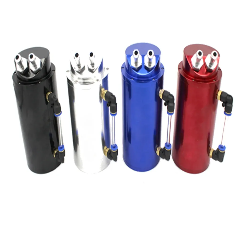 Ambienceo Raccolta Olio Universale In Alluminio Per Auto - Serbatoio Catch Tank Da 480cc Con Tubo E Fascette Per Prestazioni Motore - 3
