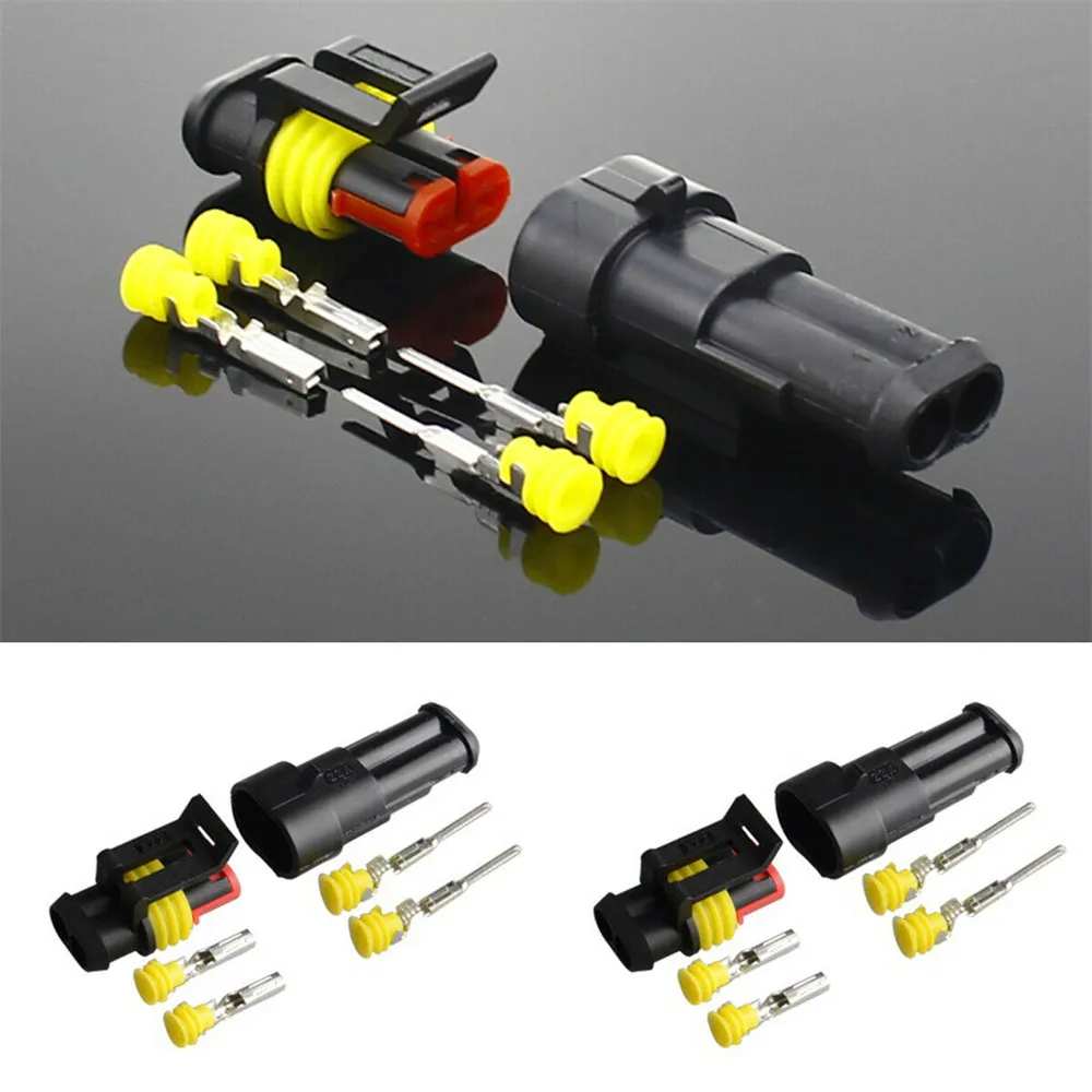 Electrical Wire Connectors Kit 15 Kits Super Seal Waterproof Electrical Connectors - 2, 3 & 4 Pin Car Wire Plugs Wire Connector Kit - Foto 9