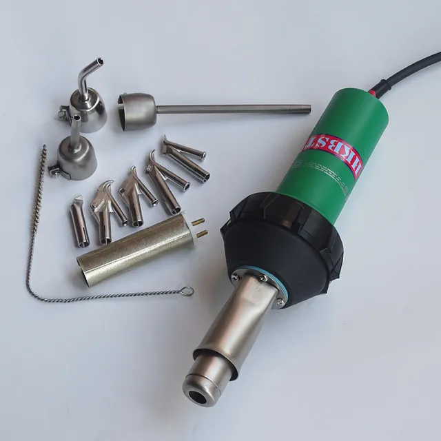 KAYESAMPRA 1600W Hot Air Torch Plastic Welding Gun Vinyl Welder Pistol With Carrying Case Speed Nozzle Roller Rod