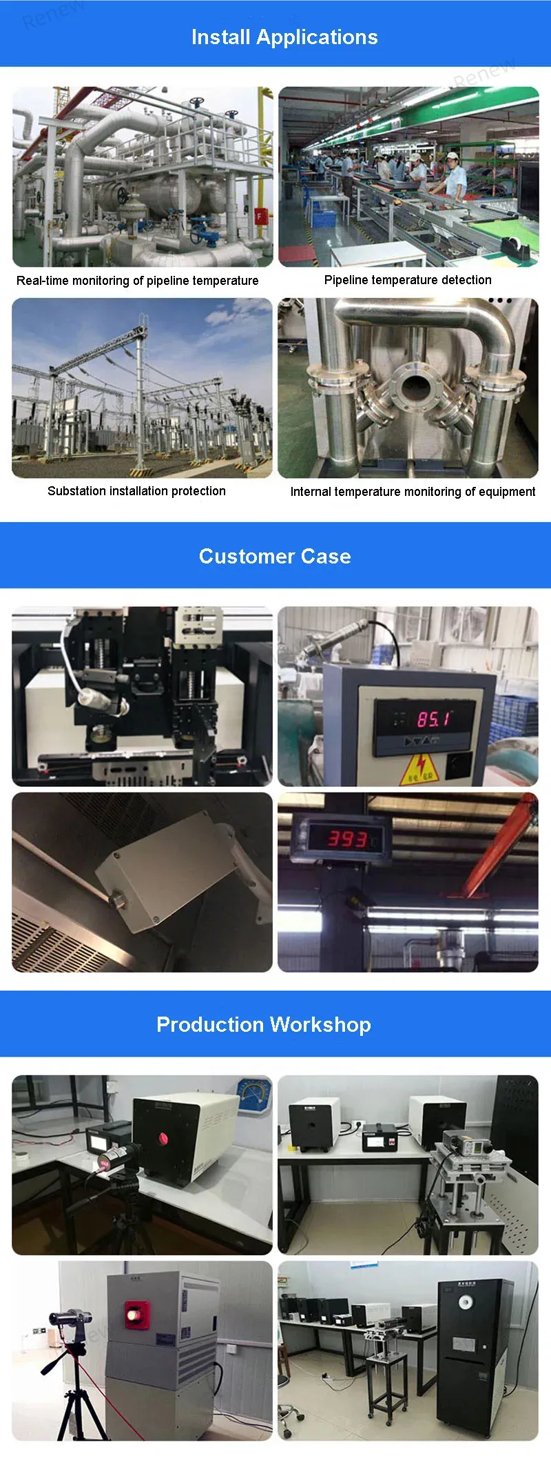 Temperature Sensor Using Laser Laser Short Infrared Temperature Sensor for Industrial Oven -50 to 572 ...