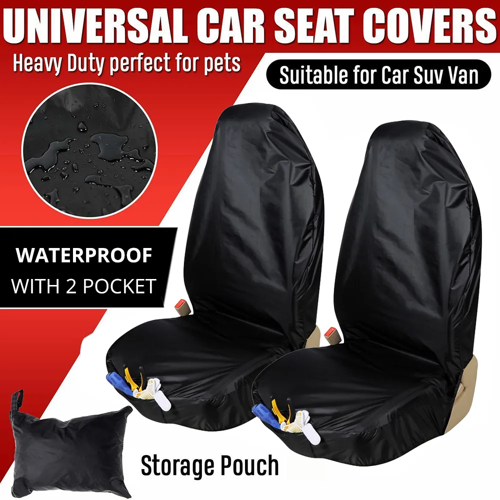 Waterproof Breathable Car Seat Covers – Oxford Fabric Front Bench Seat Protectors Set For Outdoor Use - View #8
