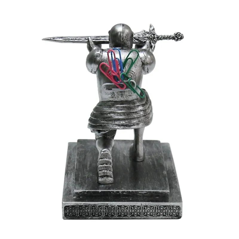 Spakon Knight Pen Holder With 2 Pens Resin Desk Organizers And Accessories Funny Executive Pen Stand Fancy Cool Office Gadgets Cool Desk Decorations For Men Home Office Supplies Holiday Present - View #7