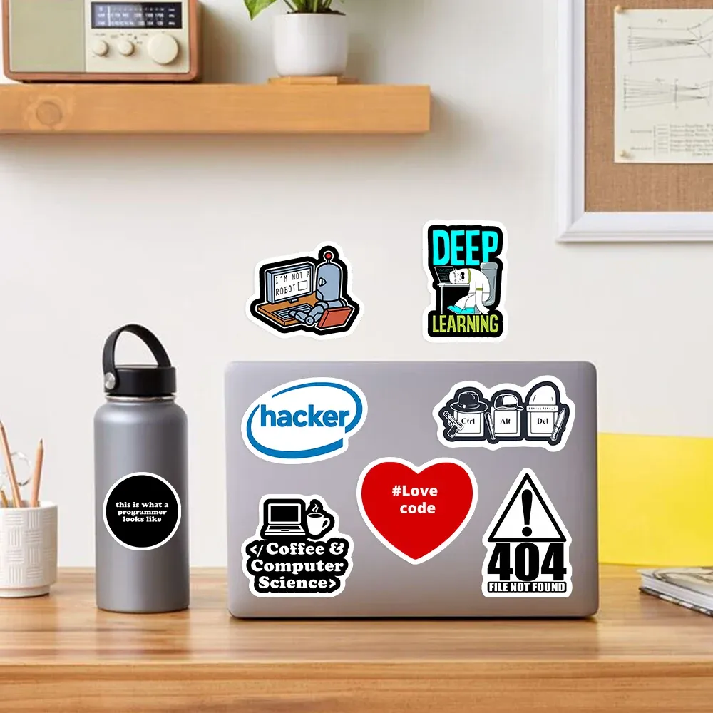 Programming Stickers: Java, JavaScript, PHP, Docker, HTML, Cloud, Geek ...