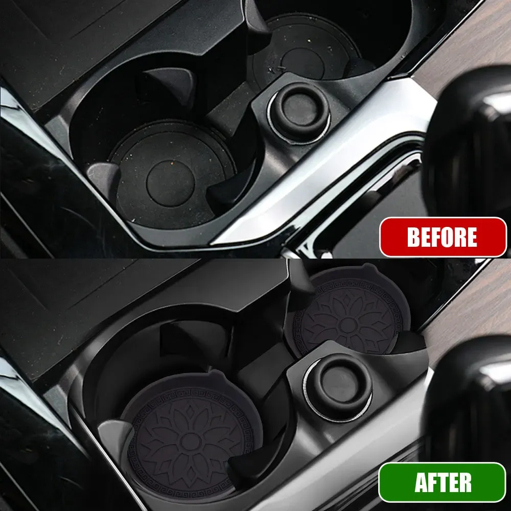 2x Car Cup Holder Anti-Slip Insert Coaster Pads Auto Interior Accessories Black 2x Car Cup Holder Anti-Slip Insert Coaster Pads Auto Interior Accessories Black