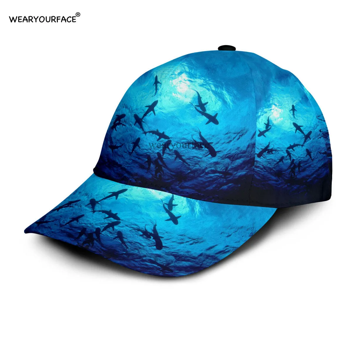 Casquette Snapback Unisexe Animaux Marins Brodés - Taille Unique Réglable