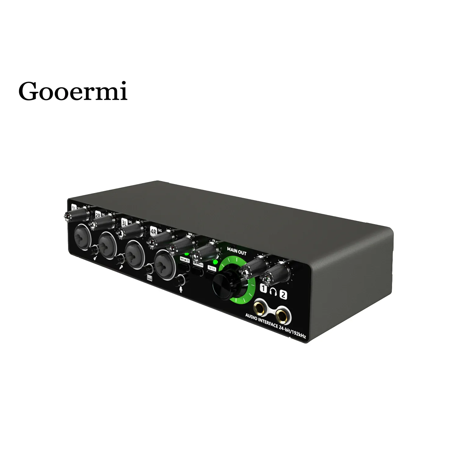 Gooermi UA22 Recording Studio Sound Card with Power Switch and