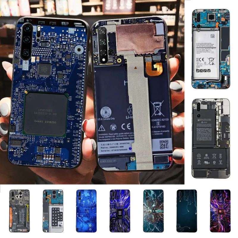 Circuit Board Phone Case For Huawei P30 P40 Series Psmart