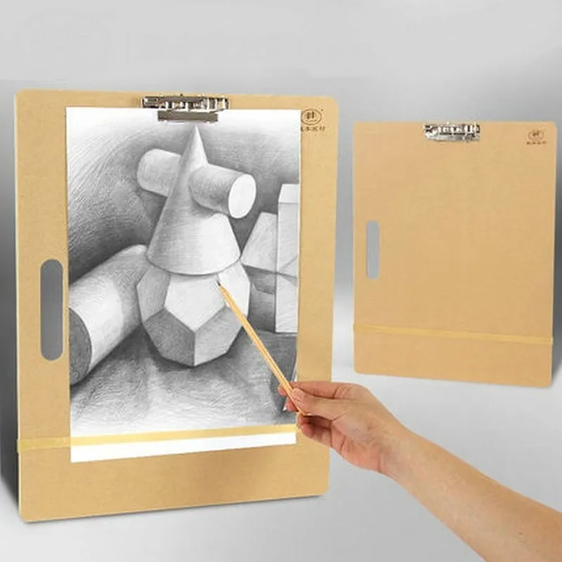 Wooden Drawing Clipboard With Clip - A3 Size (12.38x8.84 In) Walnut Finish Sketch Board For Artists, Students, Office