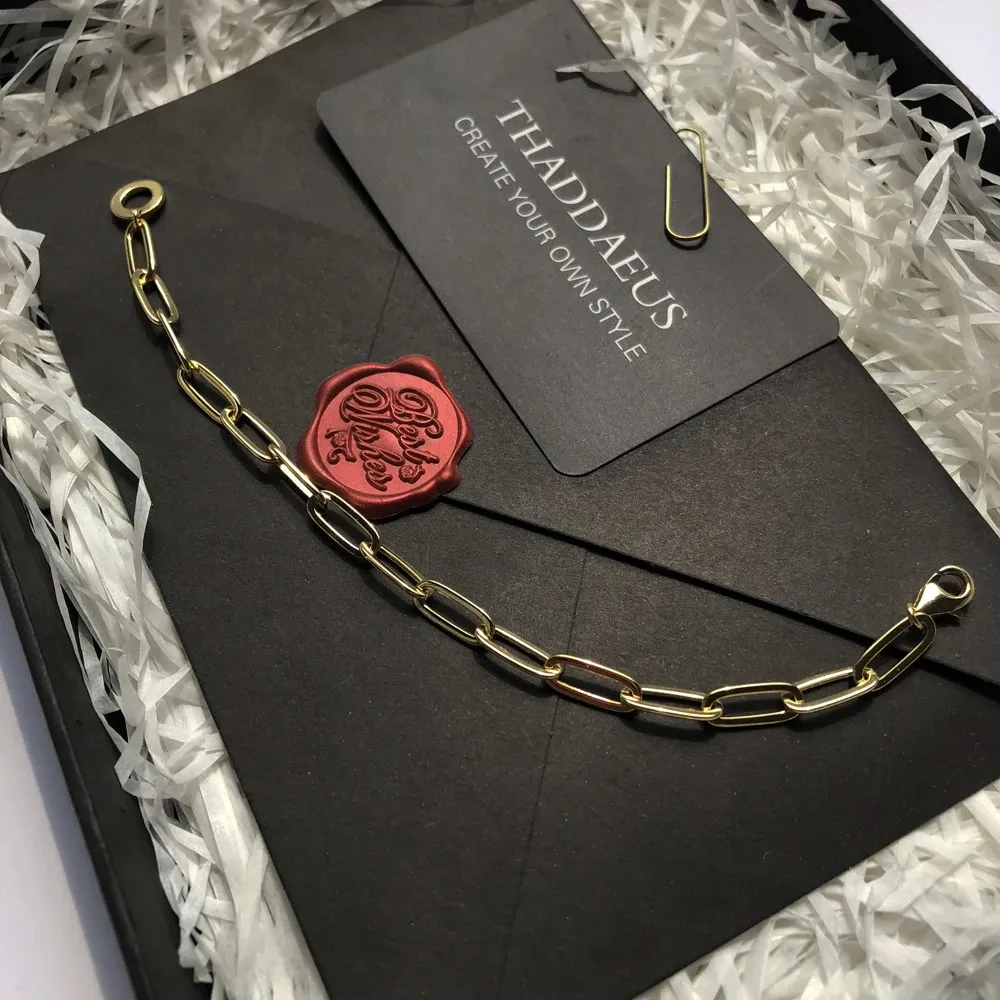 Golden Link Chain Charm Bracelet: 925 Sterling Silver Fashion Jewelry ...