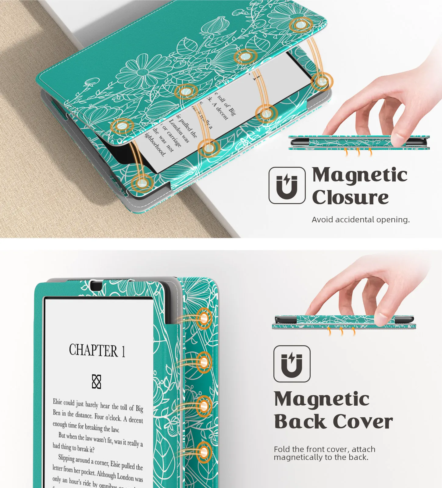 Sleek PU Leather Case for 6.8 Kindle Paperwhite 11th Gen, 2021 ...