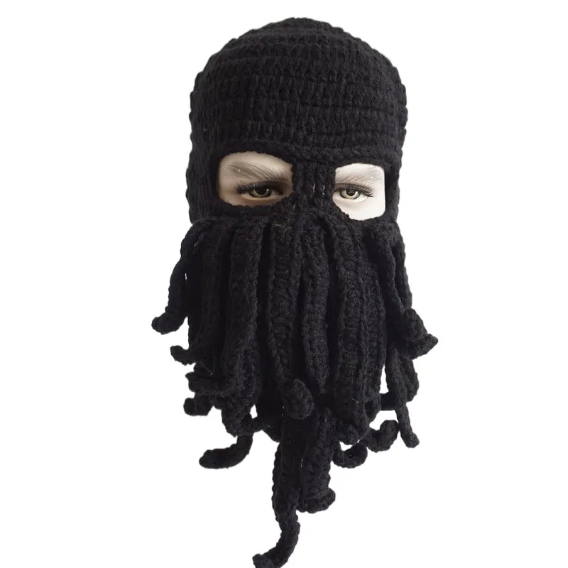 Save Big on Bulk Squid Hats Mens Womens Funny Sea Creature Hat Crochet  Cthulhu Squid Octopus Beanie Hats Ski Mask Knit Bread Black Gray Yellow  Navy