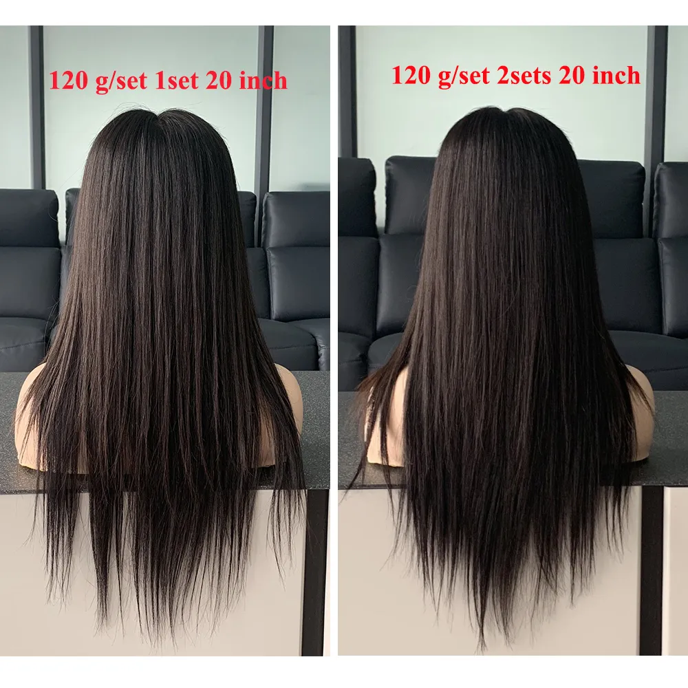 20 inch 120 gram halo extensions. 20 Inches, 120 Grams Straight Remy Weft Pure Luxury Hair  main image 2
