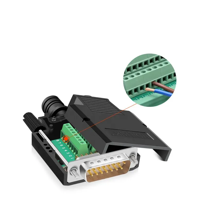早割ex DB15コネクタブレイクアウトボード、オス/メスD Sub 15ピン端子 変換アダプタ