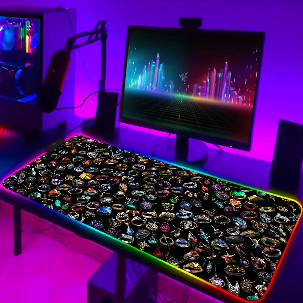 RGB LED Anime Path of Exile Gaming Mouse Pad Extra Large