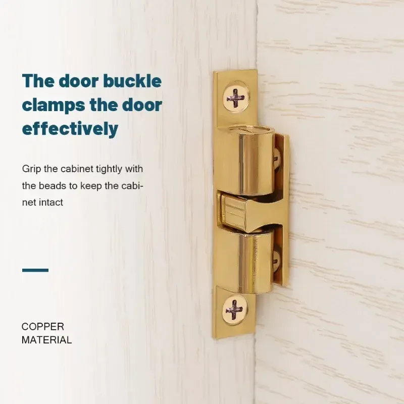 Yardwe Stainless Steel Dual Ball Door Catch – Cabinet & Wardrobe Roller Latch (2-Pack, Silver)