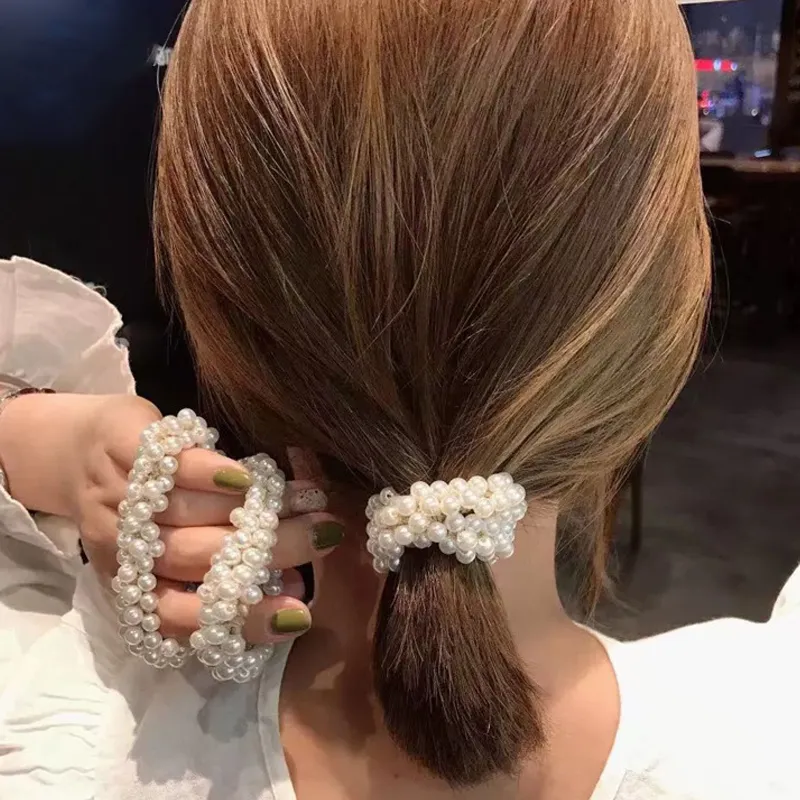 Beaded Hair Bands For Women And Girls Elegant Pearl  display picture 2