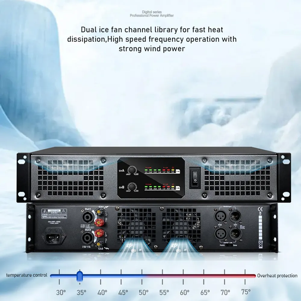 4-Channel 850W Power Amplifier for Home KTV, Conference