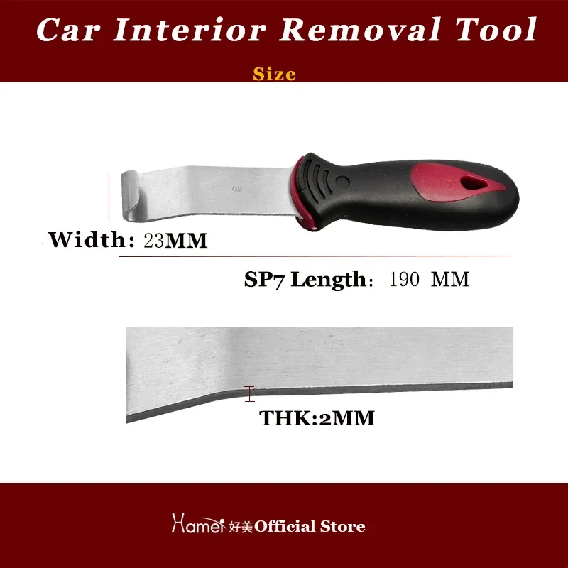 ABS Door Pry Bar – Multi-Function Trim Removal Tool For Auto Door Panels, Window Screens, Interiors & Exteriors