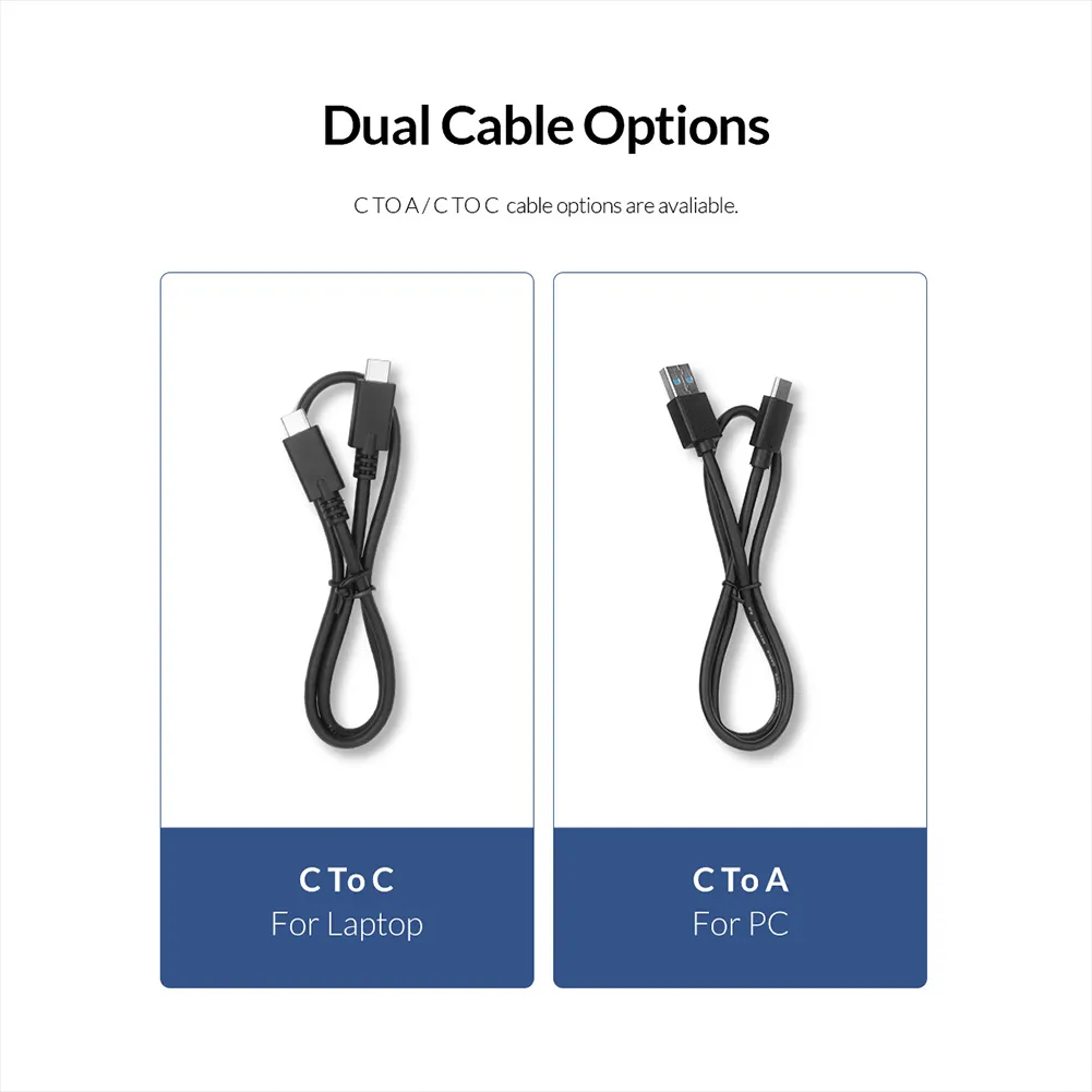 ORICO External Hard Disk Case 2.5 inch SATA HDD SSD External Box 4TB Type C to USB 3.0/3.1 HDD Housing for SSD Enclosure