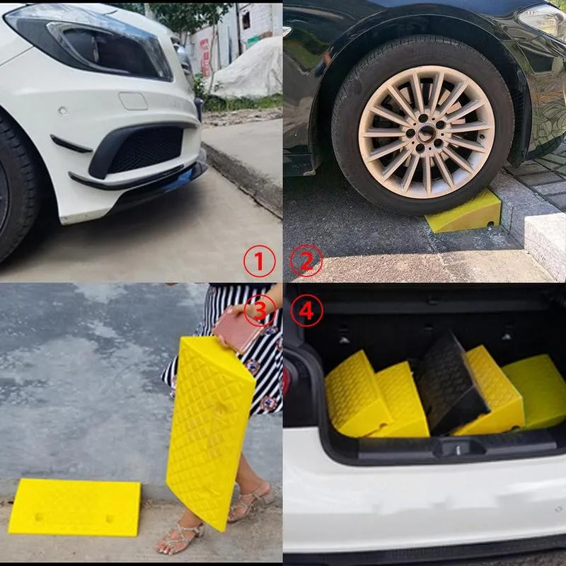 Car Threshold Ramp Plastic Portable Curb Ramp With Textured Surface for ...