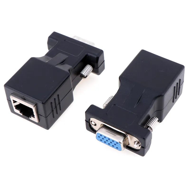 Serial Vga To Rj45 VGA To RJ45 Video Extender Cable Computer Laptop Connector For MacBook ...