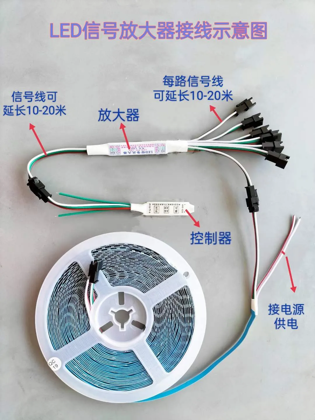 Led Strip Controller 3 Key DC 5V-24V 3-Key Mini LED Controller for Single Color White/Warm White ...