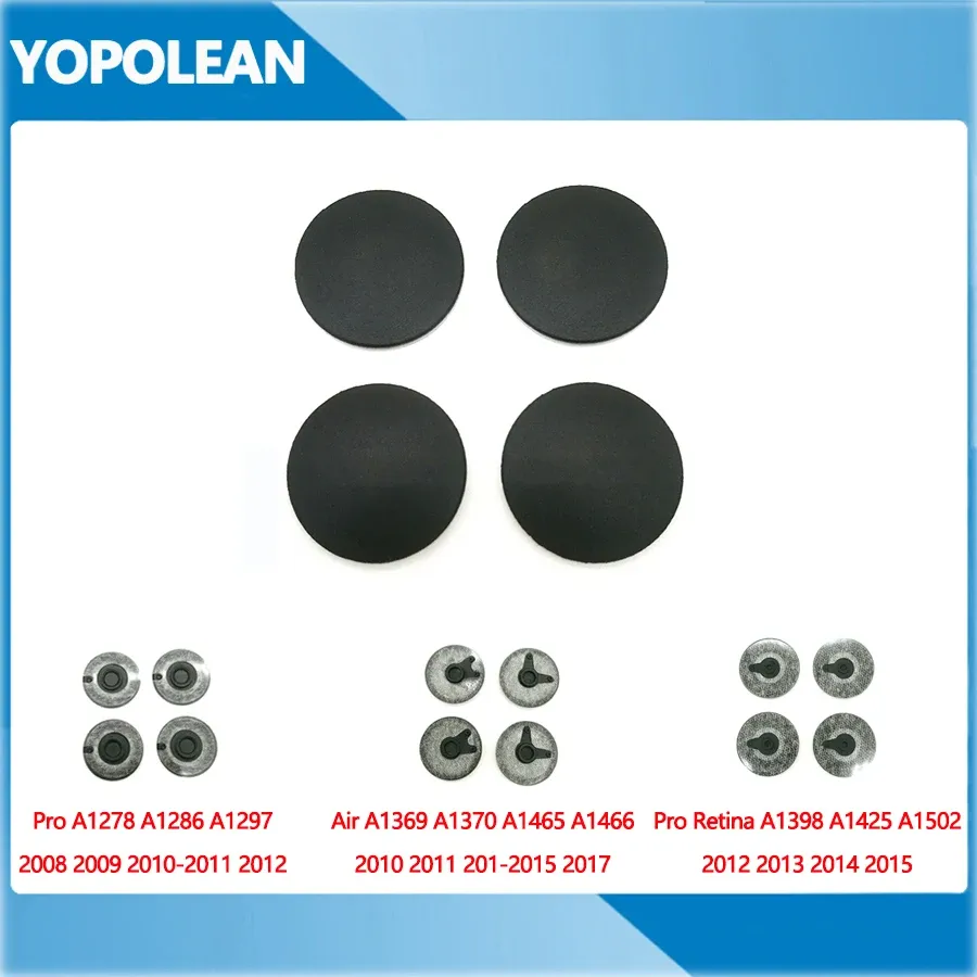Lot De 4 Pieds De Rechange Pour MacBook Pro - Compatible A1278, A1286, A1297 (2009-2011) - 12