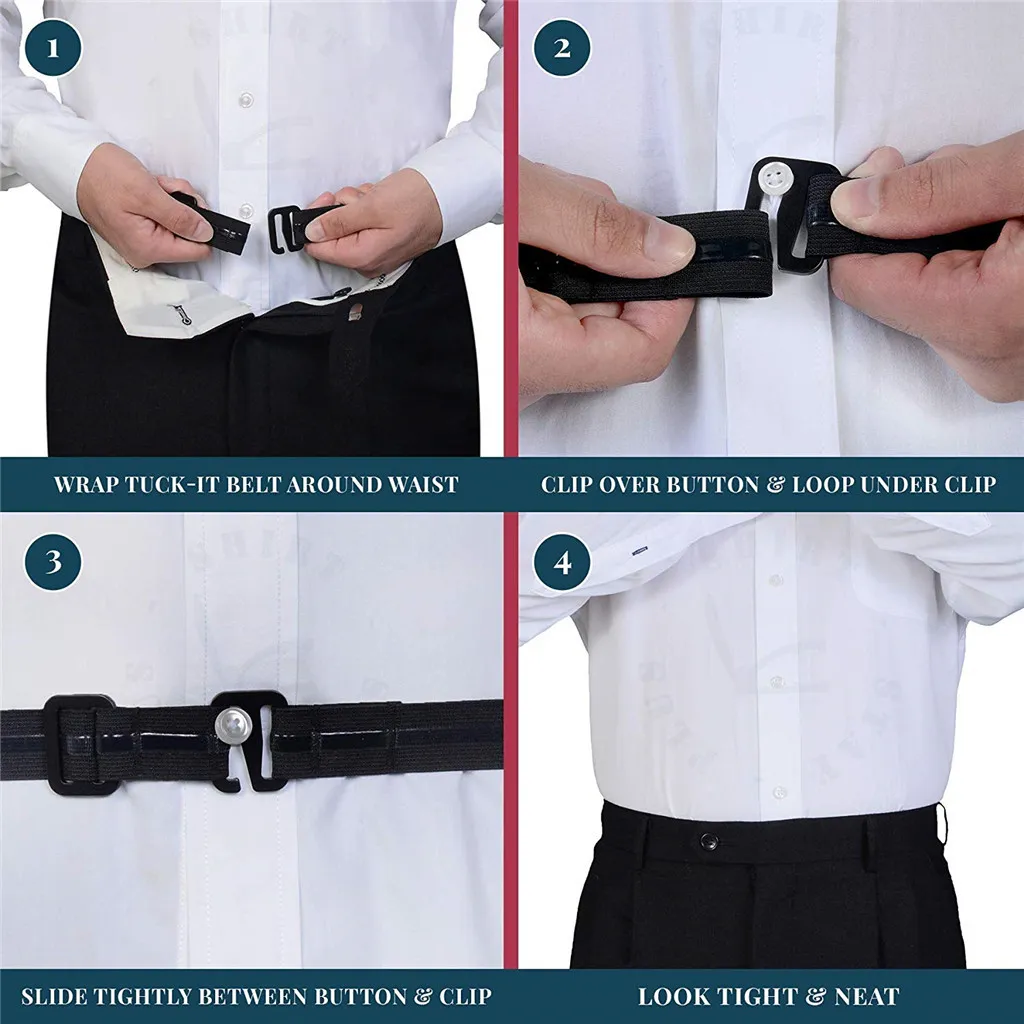 DHgate.com:Shirt Tuck Holder - Adjustable Shirt Stays for Men \u0026 Women,  No-Slip Tuck-It Belt:Fashion Accessories