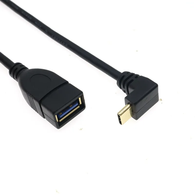 USB C Adapter OTG Cable 90 Degree Angle Type C Male to USB 3.0 2.0 ...