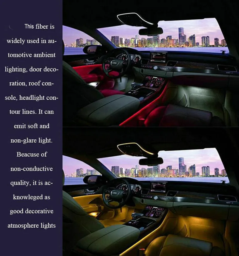 MECCANIXITY PMMA Side Glow Fiber Optic Cable 3mm 3.0M For LED Light Guide In Home, Hotel - Foto 3