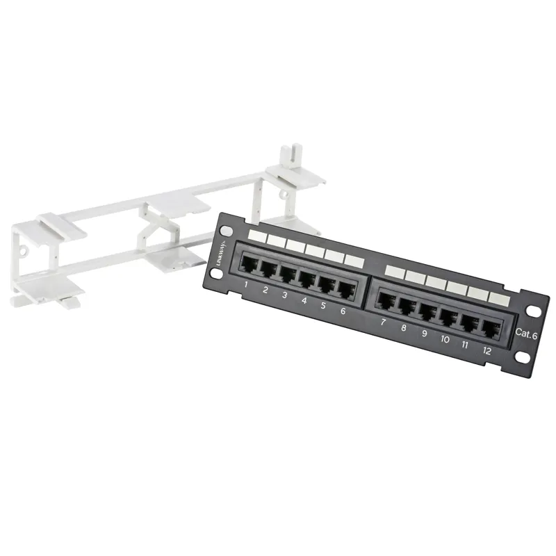 10 INCH 12 PORT CAT6 MODULAR PATCH PANEL 12 PORTS 10 RACK & WALL MOUNT ...