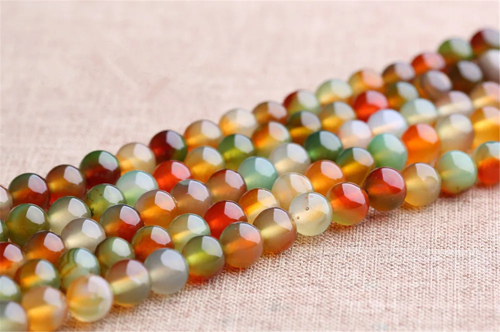 Natural Peacock Agate Beads 6-14mm Round Strand for Jewelry Making