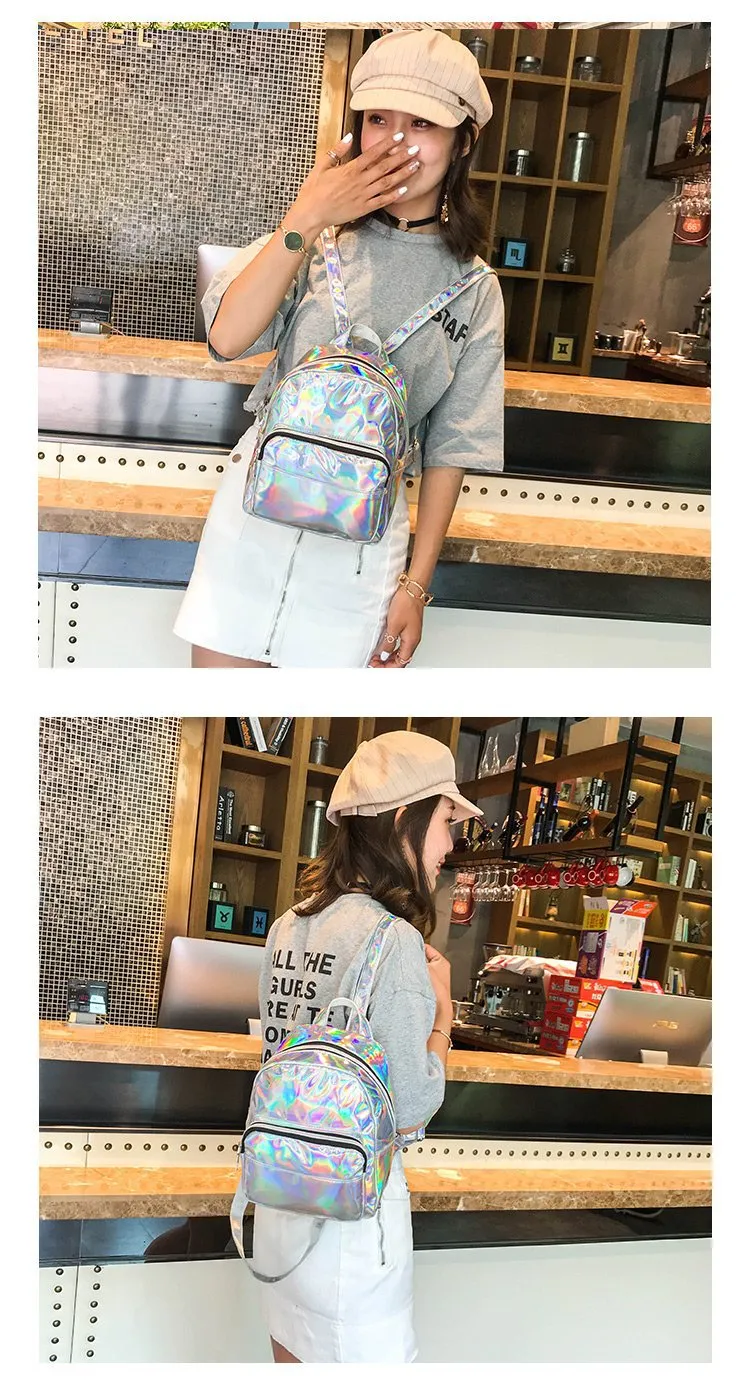 cute mini holographic backpacks KIDS GLITTER BACKPACK  Riah Fashion Make your whole collocation more chic and stylish with this bag Funny Angel Butterfly Wings Backpack